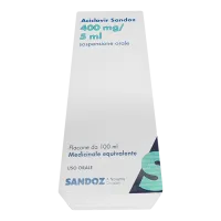 Фото Ацикловир суспензия для детей Италия 8г/100мл (400мг/5мл) 100мл